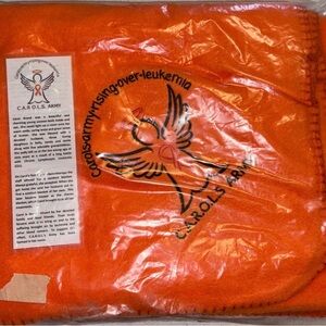 C.A.R.O.L.'s Army Orange Charity Blanket with Dove Logo